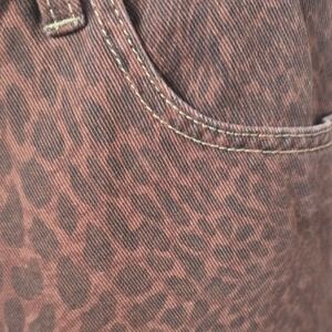 Liverpool Brown Leopard Print Women Jeans